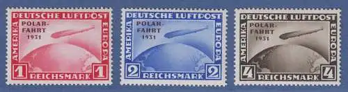 Dt. Reich 1931 Zeppelin-Polarfahrt Mi.-Nr. 456-458 Satz kpl. ** gpr. SCHLEGEL