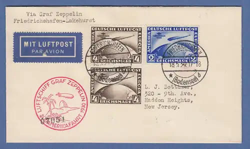 Dt. Reich Zeppelin LZ 127 Südamerikafahrt 1930 Brief m. Mi.-Nr. 438 und 439 (2)