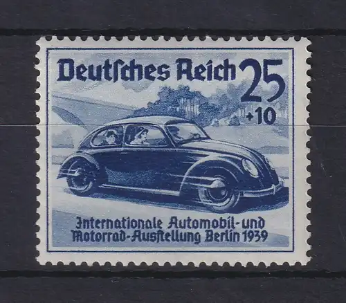 Deutsches Reich Kraftwagen Volkswagen VW-Käfer, Mi.-Nr. 688 Einzelwert ** 