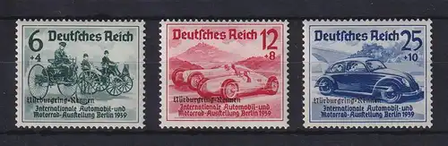 Deutsches Reich 1939 Nürburgring-Rennen Satz Mi.-Nr. 695-697 einwandfrei ** 
