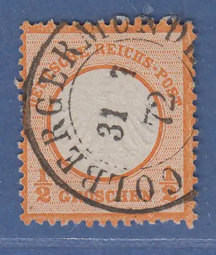 Dt. Reich kleiner Brustschild 1/2 Groschen Mi-Nr. 14 gestempelt COLBERGERMÜNDE