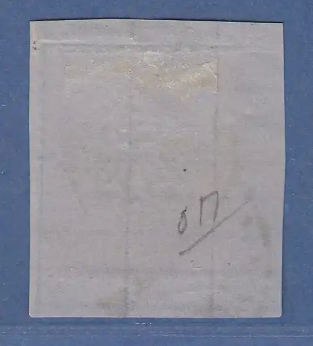 Deutsches Reich kleiner Brustschild 7 Kreuzer Mi-Nr 10 gest. auf Briefstück