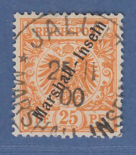 Deutsche Kolonien Marshall-Inseln 25 Pfennig Mi.-Nr. 11b gestempelt Typ 2