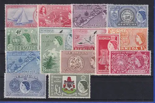 Bermuda Freimarken Mi.-Nr. 130-147 Satz inkpl. ohne 130,131,140 * / MLH 