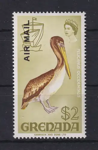 Grenada 1972 Vögel Mi.-Nr. 468 Einzelwert 2$. ** / MNH 