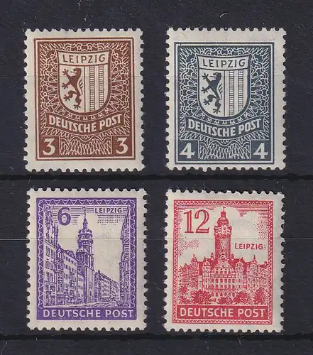 SBZ West-Sachsen Mi.-Nr. 150-155 X SELTENES Wz Stufen fallend Satz 4 Werte **  