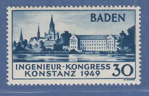 Franz. Zone Baden Konstanz Type I Mi-Nr. 46 I ungebraucht * 