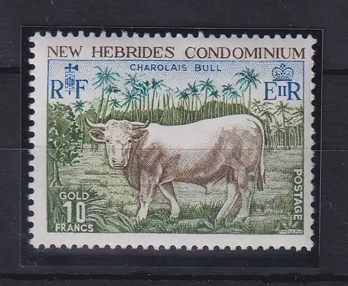 Neue Hebriden Freimarke Rind Mi.-Nr. 405 ** / MNH