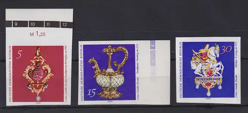 DDR 1971 Grünes Gewölbe Dresden Kunstschätze 3 UNGEZÄHNTE Marken ** 