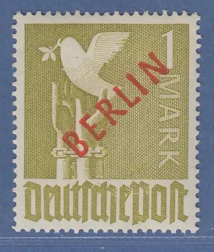 Berlin 1949 Rotaufdruck 1 DM  Mi.-Nr. 33 postfrisch ** tiefst gepr Schlegel BPP