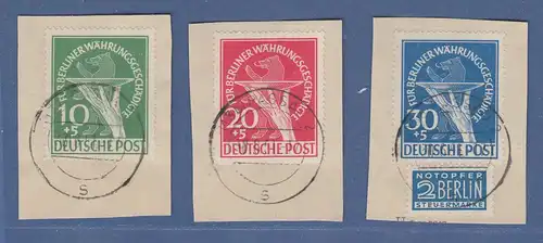 Berlin 1949 Währungsgeschädigte Mi.-Nr. 68-70 Satz gest. PASSAU ,  gepr. BPP