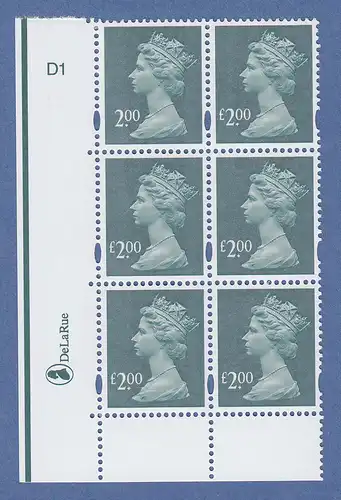 Großbritannien 2003 Elizabeth II Machin 2-Pfund-Wert FEHLDRUCK ohne Pfundzeichen