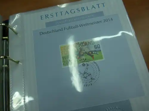 Bundesrepublik Ersttagsblatt ETB-Jahrgang 2014 kpl. im Luxus-Album der Dt. Post 