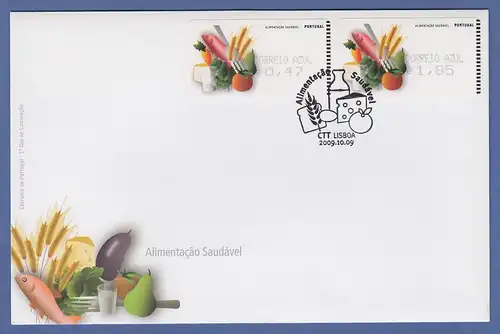 Portugal 2009 ATM Ernährung Amiel Mi.-Nr. 68.2 Satz 2 Werte AZUL 0,47-1,85 FDC