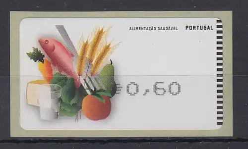 Portugal 2009 ATM Ernährung Amiel Mi.-Nr. 68.2 Wert 0,60 ** 