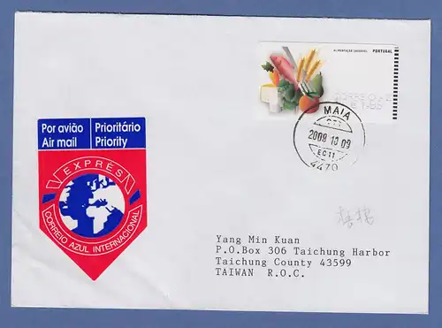 Portugal 2009 ATM Ernährung NewVision Mi.-Nr. 68.3 violett AZUL 1,85 auf FDC 