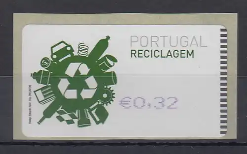 Portugal 2009 ATM Recycling SMD Mi.-Nr. 66.1 violett  Wert 0,32 **