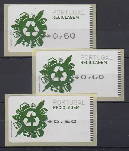 Portugal 2009 ATM Recycling Amiel Mi.-Nr. 66.2  gestauchter Werteindruck **