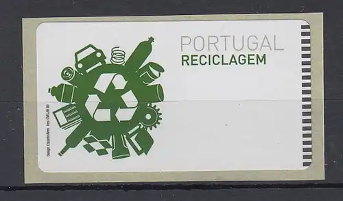 Portugal 2009 ATM Recycling Mi.-Nr. 66  Leerfeld ** 