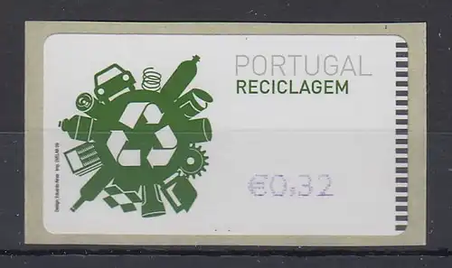 Portugal 2009 ATM Recycling NewVision Mi.-Nr. 66.3 violett Wert 0,32 **