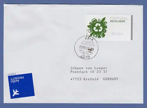 Portugal 2009 ATM Recycling NewVision Mi.-Nr. 66.3 violett Wert 0,68 auf FDC