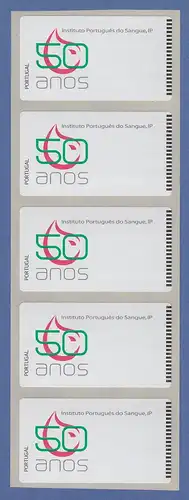 Portugal 2008 ATM Blutbank Mi.-Nr. 64 Leerfeld-5er-Streifen 