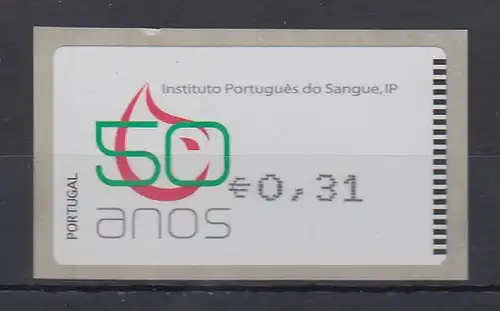 Portugal 2008 ATM Blutbank Amiel Mi-Nr. 64.2 Wert 0,31 **