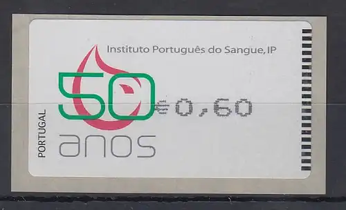 Portugal 2008 ATM Blutbank Amiel Mi-Nr. 64.2 Wert 0,60 **