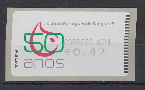 Portugal 2008 ATM Blutbank Amiel Mi-Nr. 64.2 Wert AZUL 0,47 **