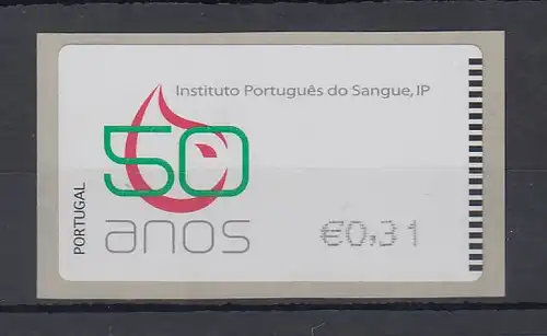 Portugal 2008 ATM Blutbank NewVision Mi-Nr. 64.2 Wert 0,31 **