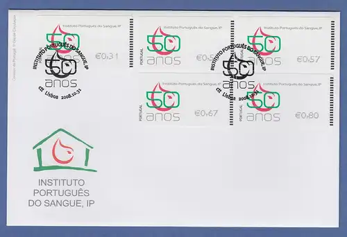 Portugal 2008 ATM Blutbank NewVision Mi-Nr 64.3 Satz 5 Werte 31-55-57-67-80 FDC