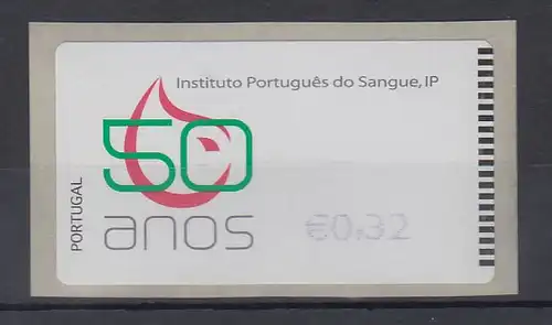 Portugal 2008 ATM Blutbank NewVision Mi-Nr 64.3 violett Wert 0,32 **