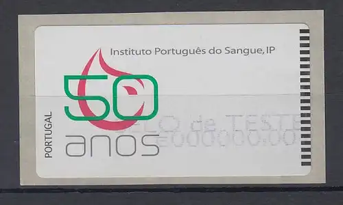 Portugal 2008 ATM Blutbank NewVision MiNr 64.3 violett SELO DE TESTE € 000000,00