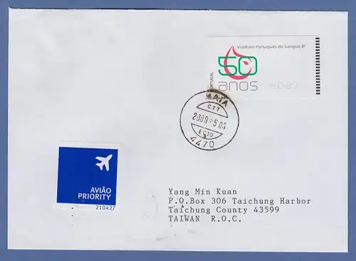 Portugal 2008 ATM Blutbank NewVision Mi-Nr 64.3 violett Wert 0,80 auf FDC