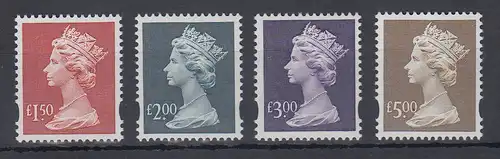 Großbritannien 1999 Freimarken Machin 1,50-2,00-3,00-5,00 Pf. Mi.-Nr. 1793-96 **