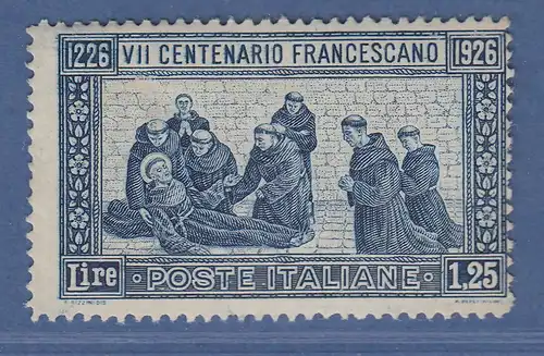 Italien 1926 Heiliger Franziskus Mi.-Nr. 238 B sauber ungebraucht , einwandfrei
