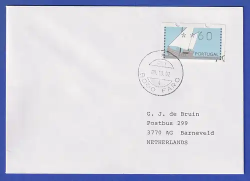 Portugal 1992 ATM Caravelle Wert 60 auf FDC, Doppeldruck unten rechts ! 