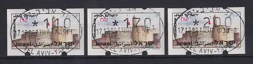 ATM Israel Touristik Jerusalem ohne Nr. Satz 110-170-200 gest. 17.12.96