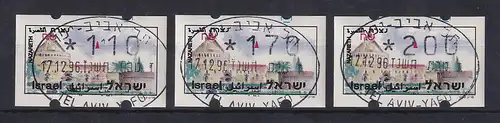 ATM Israel Touristik Nazareth ohne Nr. Satz 110-170-200 gest. 17.12.96