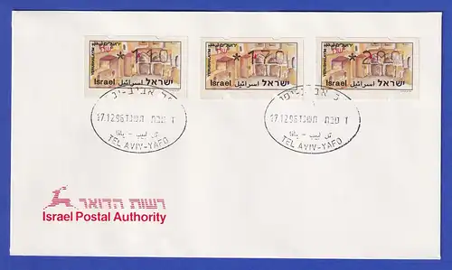 ATM Israel Touristik Grabeskirche ohne Nr. Satz 110-170-200 gest. 17.12.96 Brief