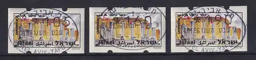 ATM Israel Touristik Kapernaum ohne Nr. Satz 105-160-190 gest. 24.1.96 