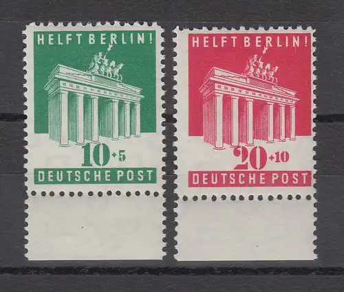 Bizone 1949 Berlin-Hilfe Mi.-Nr. 101-102 Satz 2 Werte ** 