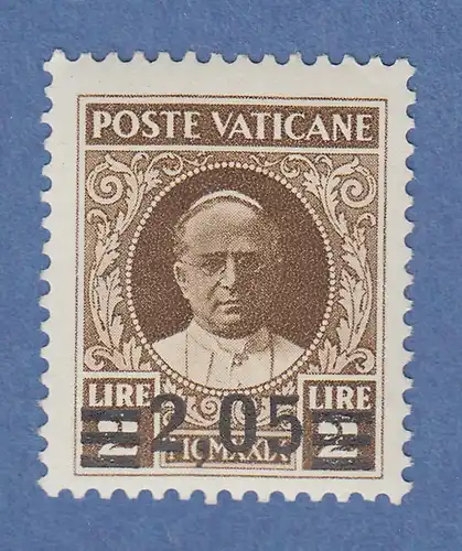 Vatikan 1934 Provisorien Einzelwert 2,05 L Mi.-Nr. 41 postfrisch **