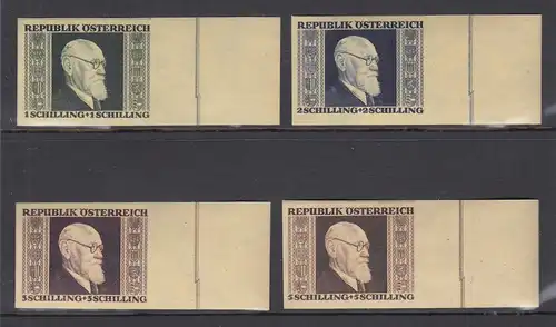 Österreich, Dr. Karl Renner aus KLB Mi.-Nr. 772-75 B Satz ** Seitenrand R unten