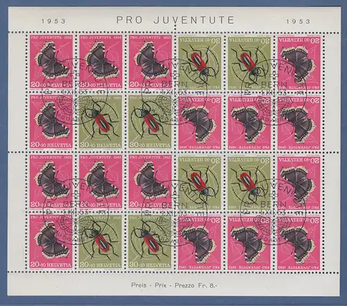 Schweiz Pro Juventute 1953 Markenheftchenbogen MHB 42 mit Ersttagssonderstempel 