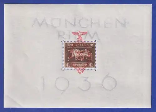 Deutsches Reich 1937 Braunes Band München-Riem  Mi.-Nr. Block 10 **