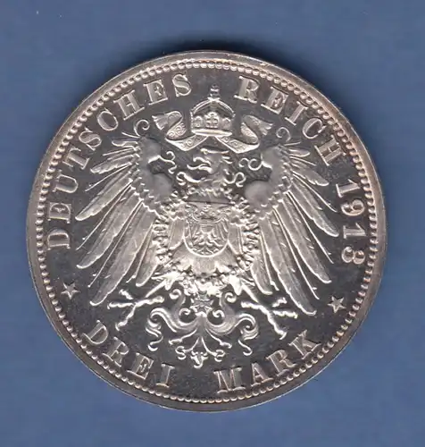 Deutsches Kaiserreich Sachsen Völkerschlachtdenkmal Leipzig 3 Mark 1913 E  PP ! 
