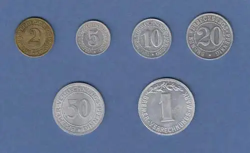 Bremen Notgeld Bremer Verrechnungs-Pfennig bzw. -Mark kpl. Satz 6 Nominale vz-st