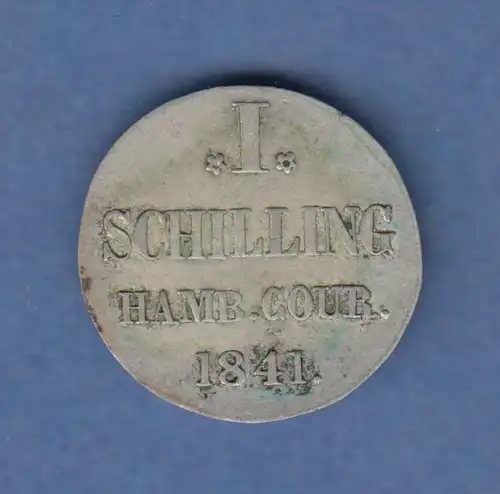 Hamburg 1841 Courantmünze 1 Schilling