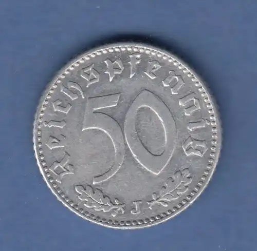 Deutsches Reich Aluminium-Kursmünze 50 Pfennig 1935 J